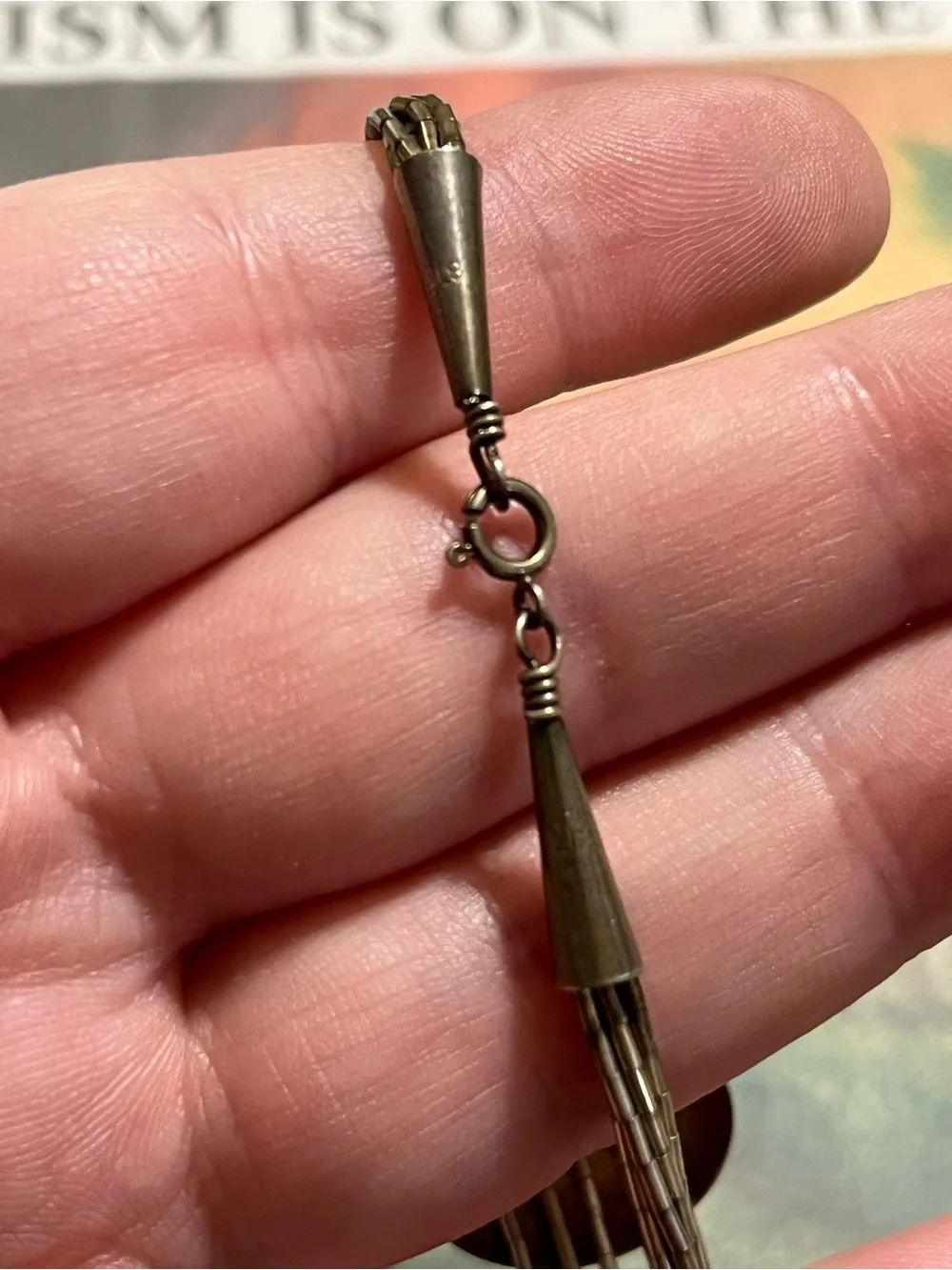 Vintage Navajo Artisan Made Sterling Liquid Silver Hematite Bracelet 925